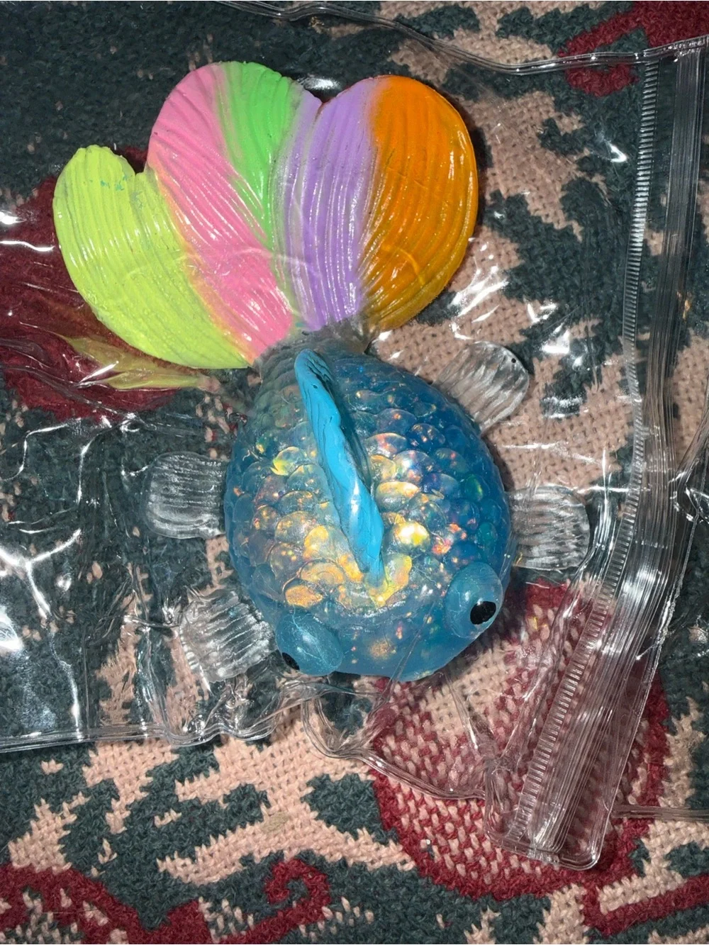 Colorful Blue Orange Squishy Fish Bundle of 2 NEW